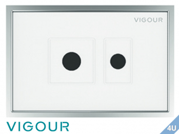 Vigour Bettigungsplatte AI Touchscreen Auslsung Glas wei fr WC