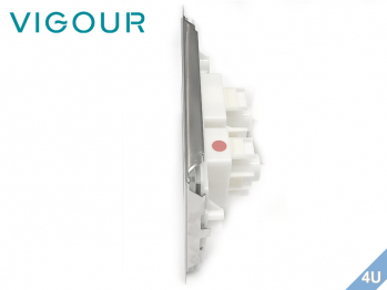 Vigour Bettigungsplatte AI Glas (mint) - Glas (wei) fr WC