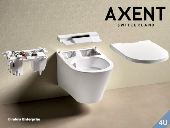 AXENT One Plus NEU  Dusch-WC komplett wandhngend wei / Pflegeleicht